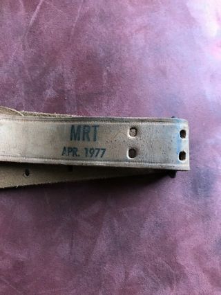 M1907 MRT APR.  1977 Leather Sling M1 Garand M14 M24 1903 Springfield 3
