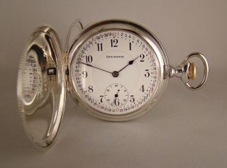 Antique Burlington 21j Multicolor Sterling Silver Hunter Case 16s Pocket Watch
