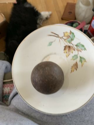 CIVIL WAR 2.  5” SOLID CANNON BALL FOUND IN RICHMOND VA. 2