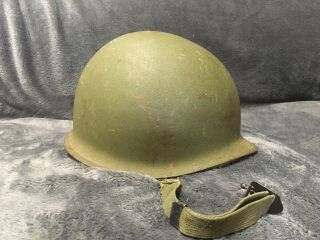 Vietnam War US Officer’s M1 Helmet w/ Liner and M - 1944 Goggles dated 1974 6