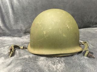 Vietnam War US Officer’s M1 Helmet w/ Liner and M - 1944 Goggles dated 1974 7