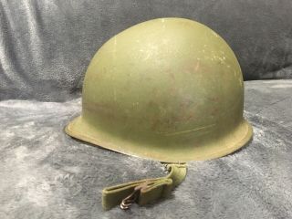 Vietnam War US Officer’s M1 Helmet w/ Liner and M - 1944 Goggles dated 1974 8