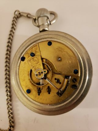 Antique 1885 ELGIN H.  H.  Taylor Victorian Silver Gents Pocket Watch 18s 10