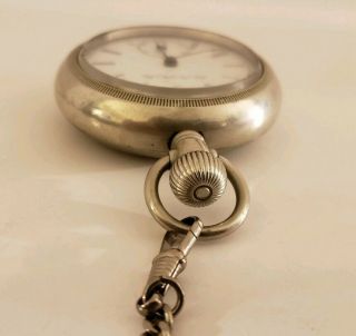 Antique 1885 ELGIN H.  H.  Taylor Victorian Silver Gents Pocket Watch 18s 5