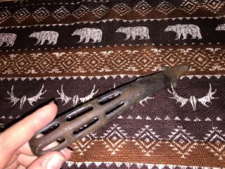 Vintage Cast Iron Stove Handle Lid Lifter Decorative Unmarked Coal Wood Stove