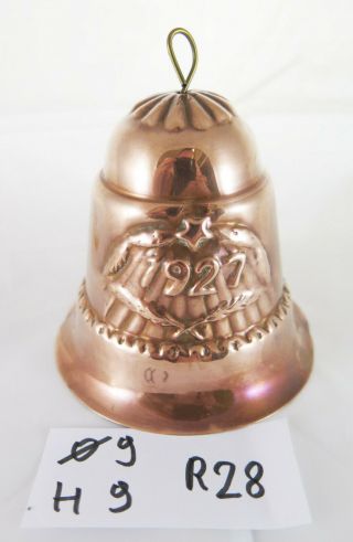 ANTICA CAMPANA IN RAME DANIMARCA 1927 VINTAGE COPPER BELL DENMARK 2917 R28 2