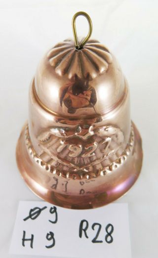 ANTICA CAMPANA IN RAME DANIMARCA 1927 VINTAGE COPPER BELL DENMARK 2917 R28 3