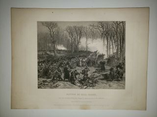 Battle Of Mill Creek 1865 Civil War Painting Print Alonzo Chappel Rare