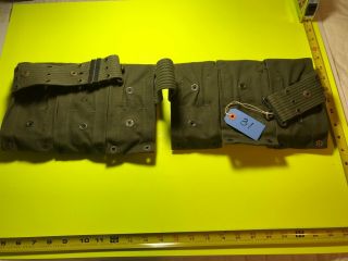 Vtg Army Ammo Belt with 6 Magazines Pouches 2