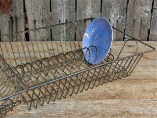 Antique Primitive Wire Kitchen Sink Dish Drainer Drying Rack 2