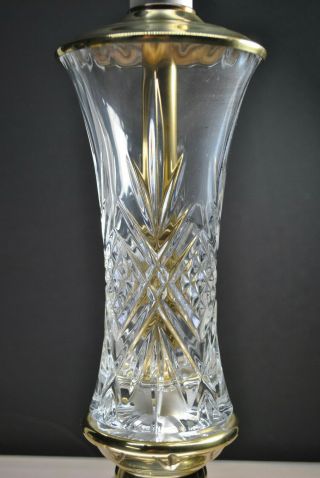 RARE - VINTAGE BRASS & CUT CRYSTAL 