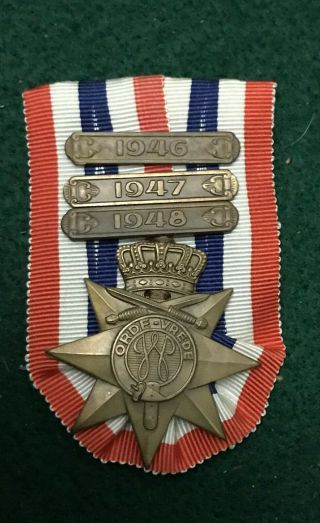 Medal Of Peace And Order,  For Dutch East Indies Service 1945 - 49