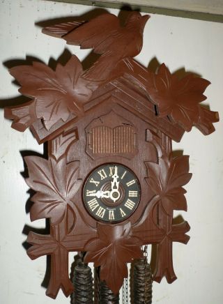 Early German Black Forest Emil Schmeckenbecher Musical Traditional Cuckoo Clock