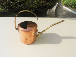Vintage French Copper & Brass Watering Can