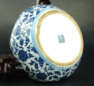 Old China White and blue Porcelain Hand - painted flower writing - brush washer b02 5