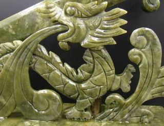 100 Natural Jasper Jade Handmade Carved Statue Dragon & Sword Deco Art 2