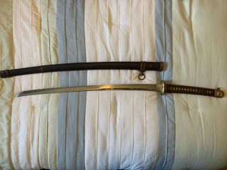 Japanese Wwll Army Officer`s Sword In Mountings Hand Forged
