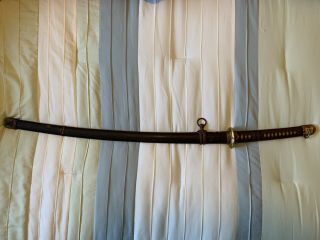 Japanese WWll Army officer`s sword in mountings hand forged 2