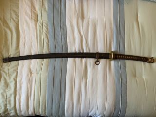 Japanese WWll Army officer`s sword in mountings hand forged 3