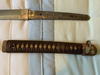 Japanese WWll Army officer`s sword in mountings hand forged 5