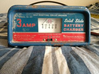 Vintage Solid State Battery Charger 6 - 12 Vdc 3 Amp Model Se - 83