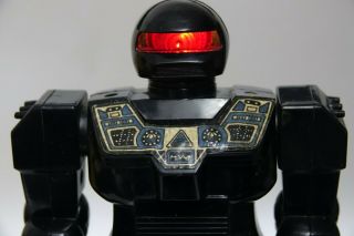 VERY OLD SJM TAIWAN BATTERY OPERATED ROBOT - SPINNING BODY - LIGHT UP - RARE 4