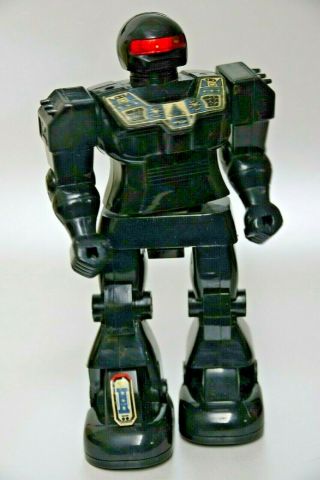 VERY OLD SJM TAIWAN BATTERY OPERATED ROBOT - SPINNING BODY - LIGHT UP - RARE 5