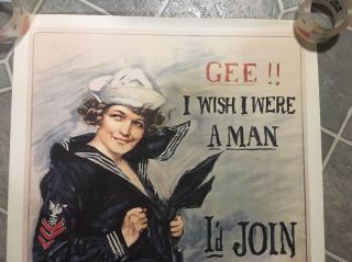 Vintage 1974 NAVY RECRUITING POSTER 