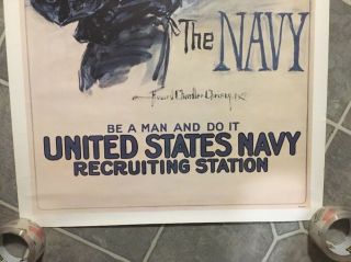 Vintage 1974 NAVY RECRUITING POSTER 