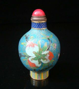 Collectibles 100 Handmade Painting Brass Cloisonne Enamel Snuff Bottles 011