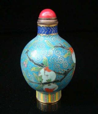 Collectibles 100 Handmade Painting Brass Cloisonne Enamel Snuff Bottles 011 3