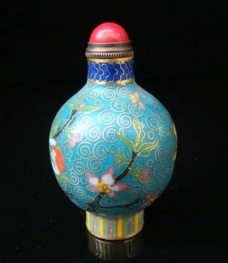Collectibles 100 Handmade Painting Brass Cloisonne Enamel Snuff Bottles 011 5