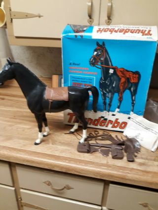 Johnny West Horse Thunderbolt W Accessories Marx Toy Western