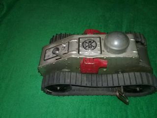 Antique Marx Toys Gray Tin Wind Up Tank With Tracks Invery Great Shape Rare
