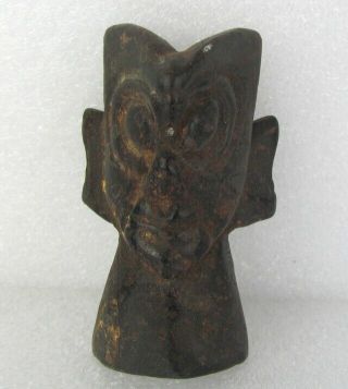 3.  3 " Hongshan Culture Hand - Carved Sun God Carving Meteorite Pendant