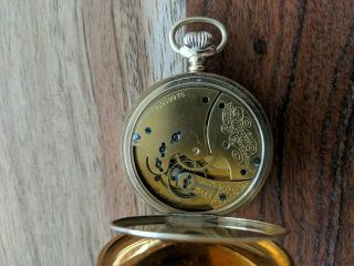 1901 Lady ' s Waltham 18K Gold Hunter 15 Jewel Pocket Watch 10959975 running 5