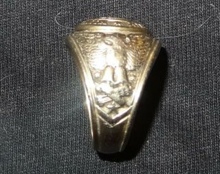 WWII NINTH U.  S.  ARMY AIR FORCE; Solid 10k Gold; Engraved; Pilot Ring 4