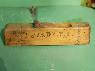 Dated 1813 Wood Plane