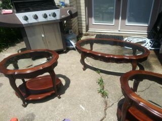 Lane Furniture Coffee Table With Matching End Tables Large Vintage Mid Century 3