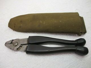 Vintage Us Military Wire Rope Cutters 5000 Volts With Sheath
