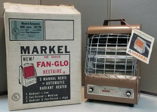 Markel Automatic Fan - Glo Heetaire - Model 197 Tn Heater - In Orig.  Box