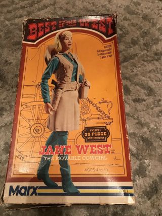 Marx Best Of The West Jane West Doll Action Figure 100 Complete Johnny