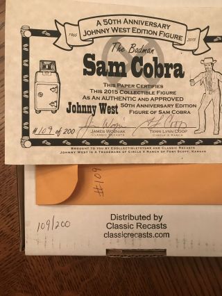 Marx Johnny West 50th Anniversary Sam Cobra Boxed 4