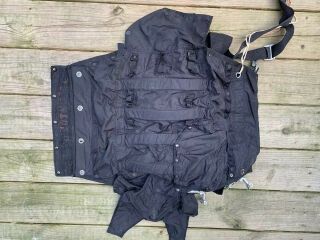 Vintage Military Parachute Backpack Harness Halo Haho Black No Chute 50b6870