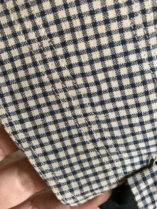 Old Antique Blue & White Homespun Handmade Ladies Large Bonnet Textile AAFA 6