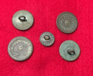 Dug Civil War Relic Confederate Flat Buttons Marked Cs Camps Petersburg Va