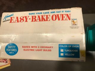 Vintage 1960s Kenner Easy Bake Oven Turquoise 3 Pans 3