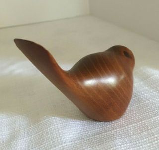 Mid Century Modern Carved Wood Bird by Alan Middleton Canada Signed 2