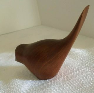 Mid Century Modern Carved Wood Bird by Alan Middleton Canada Signed 3