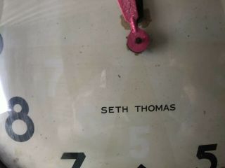 VTG SETH THOMAS Electric Wall Clock Industrial Office School Parts Repair Rare 5